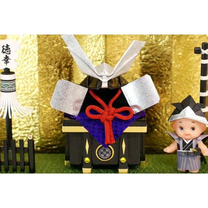 【新品未使用】兜アクリルケース入り　五月人形 五月人形 兜ケース飾りセット【P97209】 豪華絢爛な黄金兜に桜が