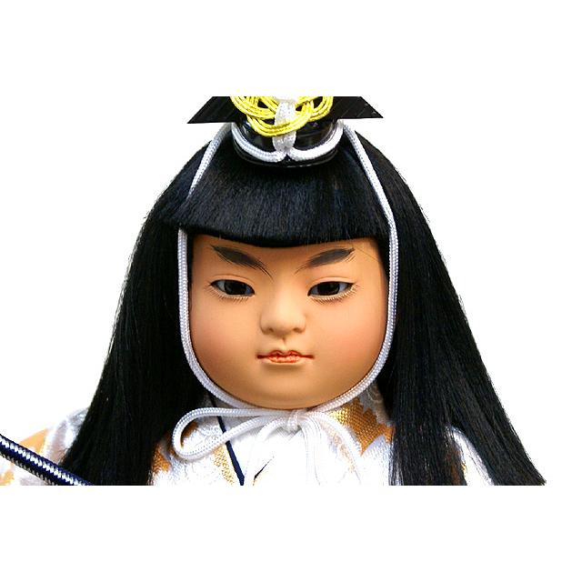 吉徳大光 五月人形 子供大将 武者 ガラスケース飾り 兜曳 503-352