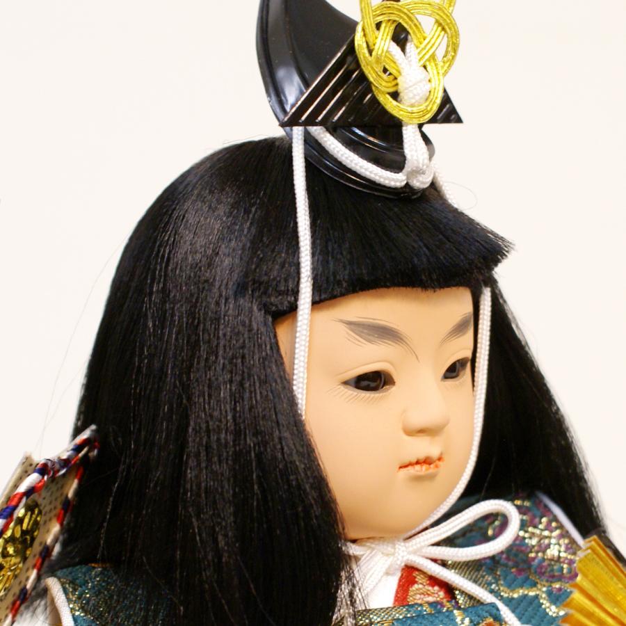 吉徳大光 五月人形 子供大将 武者 ガラスケース飾り 祝兜 503-354