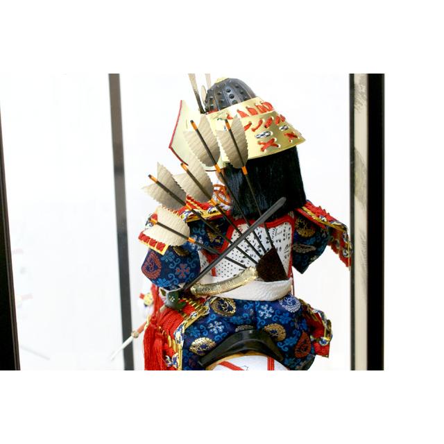 久月 五月人形 ガラスケース飾り 子供大将「馬乗大将」武者人形 561171