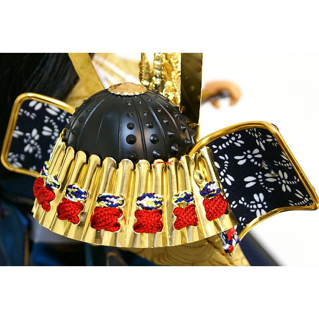 久月 五月人形 ガラスケース飾り 子供大将「風神 兜差」武者人形