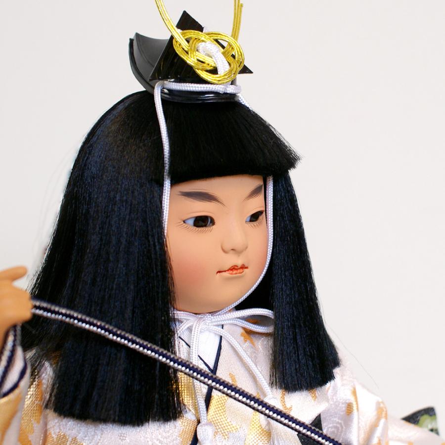 久月 五月人形 子供大将 兜付き 武者人形 ガラスケース コンパクト