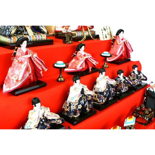 吉徳大光 雛人形 十五人揃い 御雛 七段飾り 602-024コンパクト