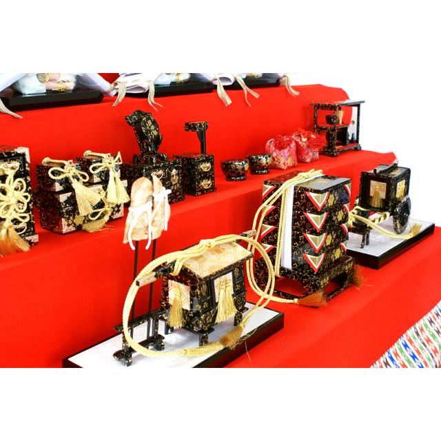 吉徳大光 雛人形 十五人揃い 御雛 七段飾り 602-024コンパクト