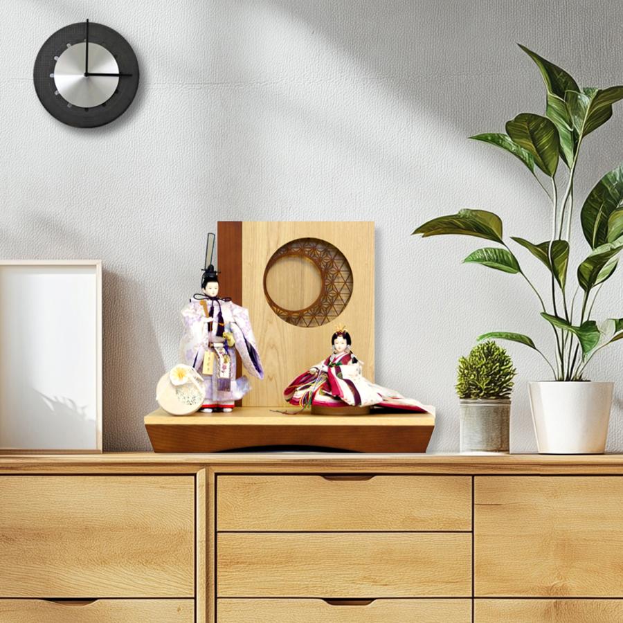 吉徳大光 雛人形 親王飾り LEDバックライト付き モダンコンパクト 605