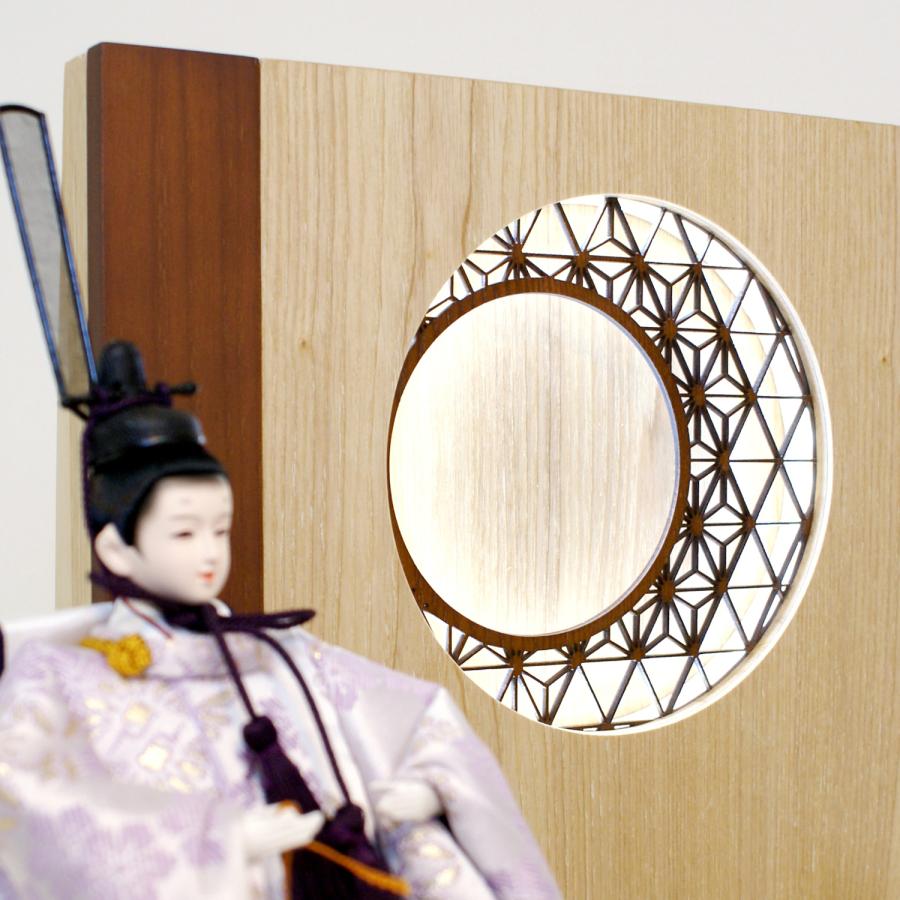 吉徳大光 雛人形 親王飾り LEDバックライト付き モダンコンパクト 605