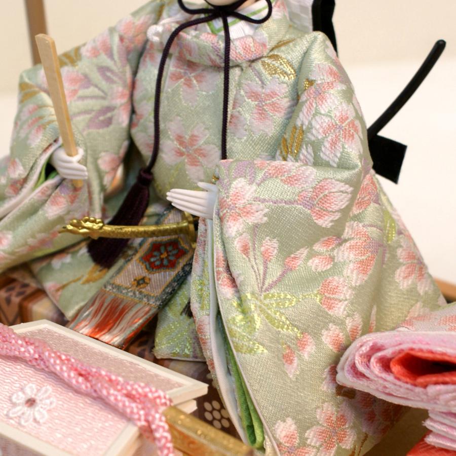 久月 雛人形 ガラスケース 親王 コンパクト 二人 ケース飾り ningyoya