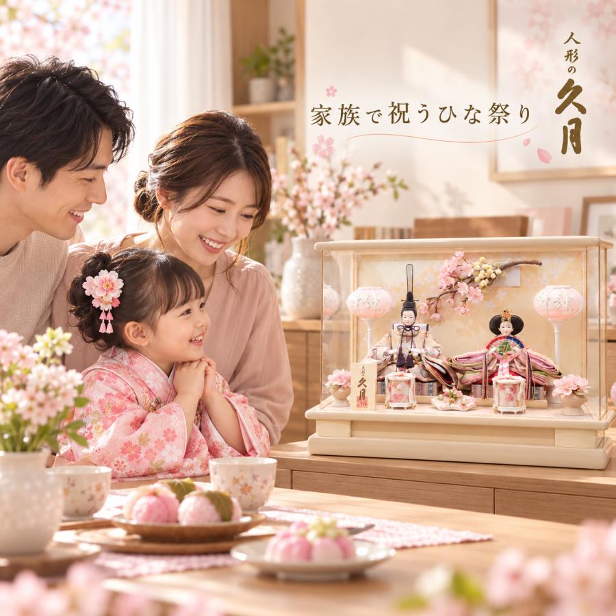 雛人形 久月 アクリルケース 親王飾り コンパクト おしゃれ 初節句 幅47cm 人形の久月 | 久月 | 05