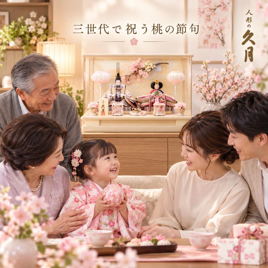 雛人形 久月 アクリルケース 親王飾り コンパクト おしゃれ 初節句 幅47cm 人形の久月 | 久月 | 06
