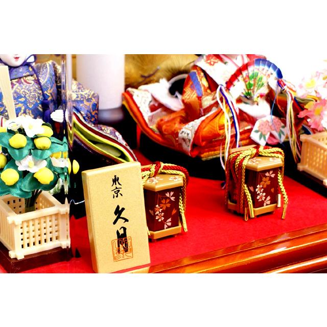 東京久月　雛人形アクリルケース入り親王飾り・間口約３８×奥行約２８×高さ約３０㎝ 久月 雛人形 アクリルケース コンパクト 親王 65944 おしゃれ