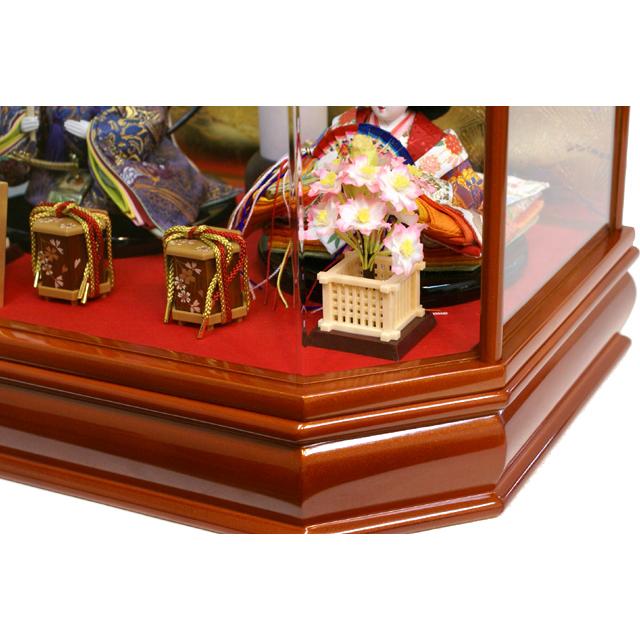 久月 雛人形 アクリルケース コンパクト 親王 65944 おしゃれ