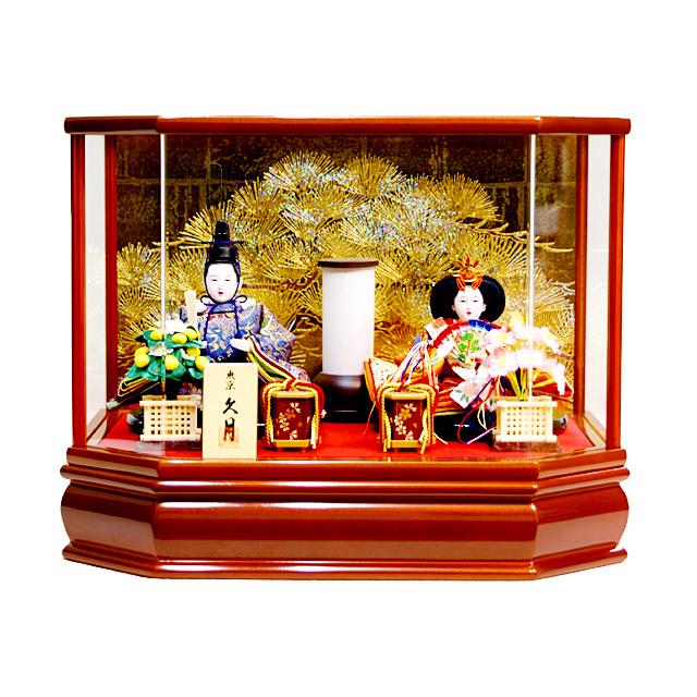 久月 雛人形 アクリルケース コンパクト 親王 65944 おしゃれ ningyoya