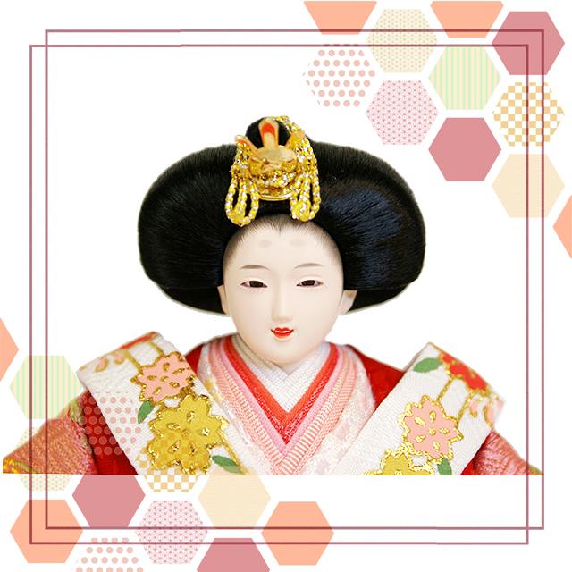 久月 雛人形 銘木シリーズ 松 親王 コンパクト収納飾り 6704 4HR-S58