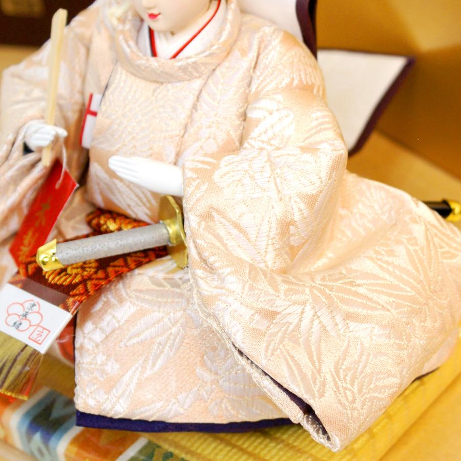久月 雛人形 銘木シリーズ「Tochi 栃」コンパクト 収納飾り よろこび雛