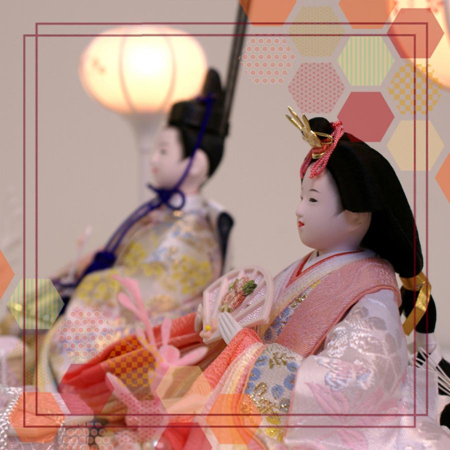 雛人形 久月 ケース飾り ピンク 親王 よろこび雛 ningyoya 67608 木製 ひな人形 安い 爆買 | 久月 | 02