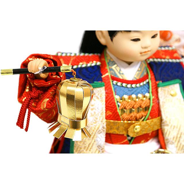 五月人形 久月 子供大将 桃太郎 武者人形 ガラスケース飾り 561097 おしゃれ コンパクト 人形屋の桜竹 | 久月 | 08