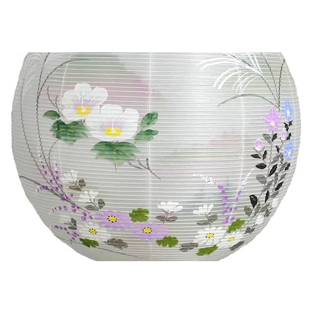盆提灯 吊提灯 美吉野 絹二重絵入 御殿丸 8031-11-133AC ご注文より3日〜4日後の発送の画像