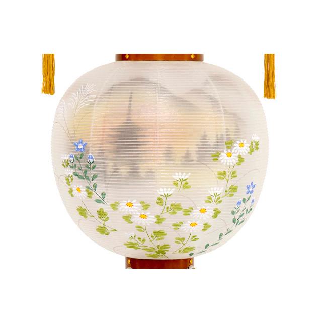 盆提灯 吊提灯 萩の香 絹二重絵入 御殿丸 8033-11-152AC ご注文より3日〜4日後の発送の画像