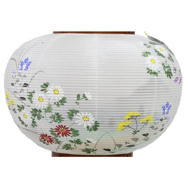 盆提灯 萩の香 絹二重絵入 10号 （8433-10-466） :8433-10-466:稲庭