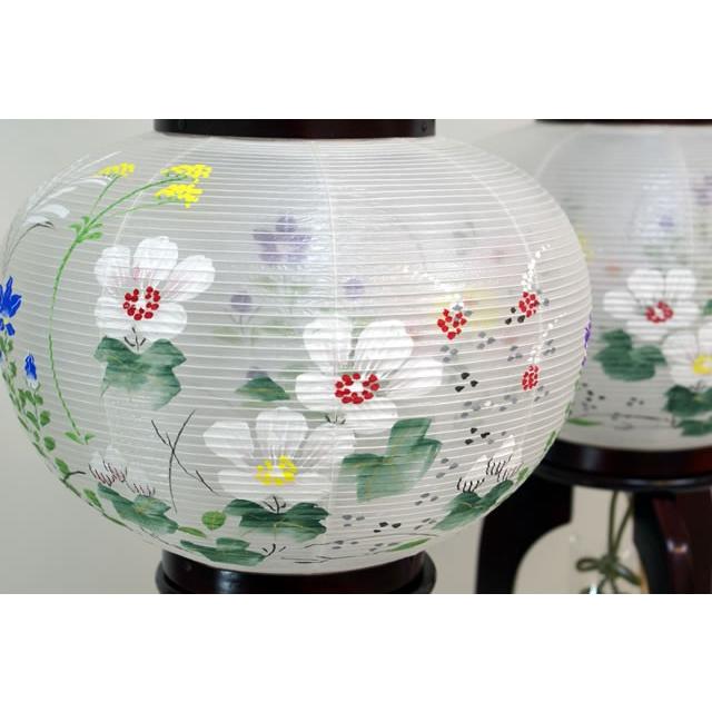 盆提灯10号 美吉野 絹二重対絵・1対 8431-10-468W ご注文より3日〜4