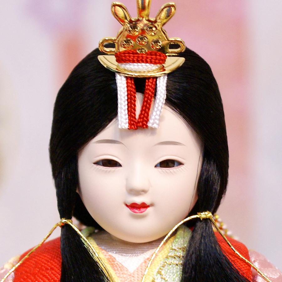 久月 雛人形 ほのか アクリルケース 木目込み 瑞穂 三人官女 五人