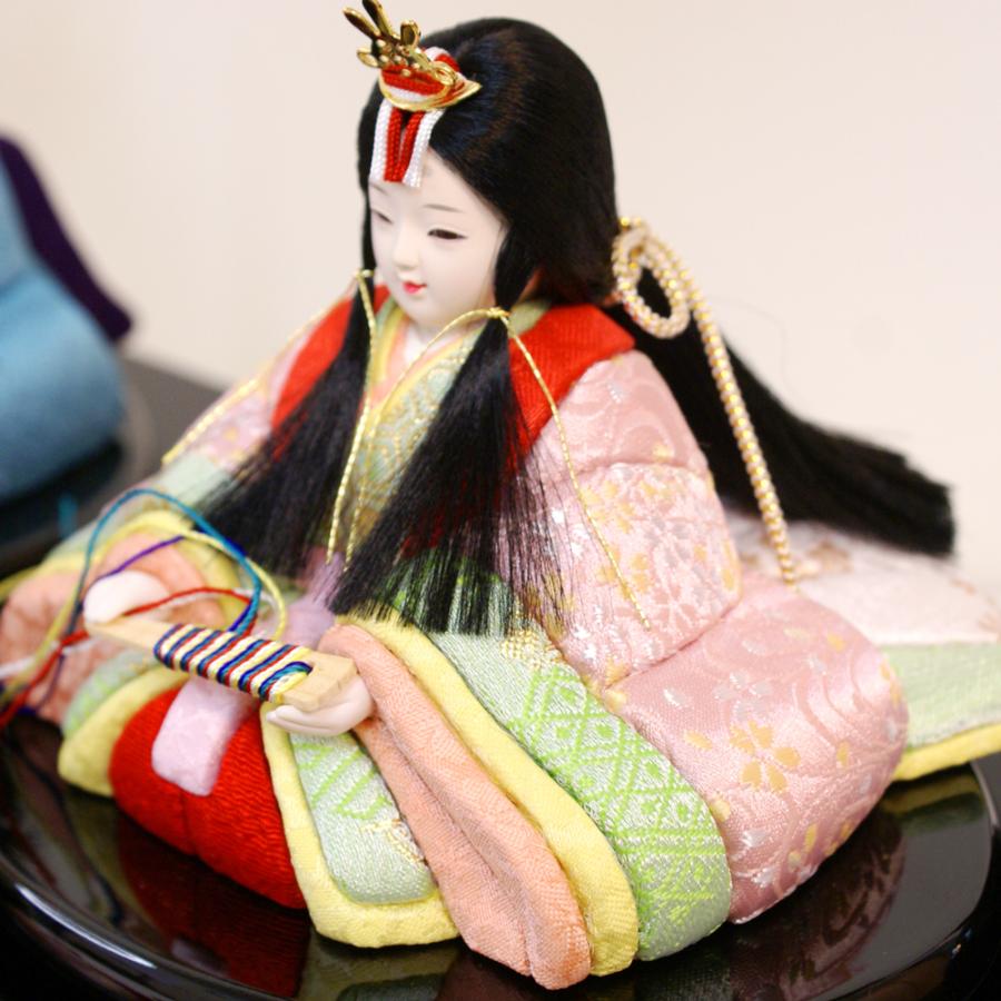 久月 雛人形 ほのか アクリルケース 木目込み 瑞穂 三人官女 五人