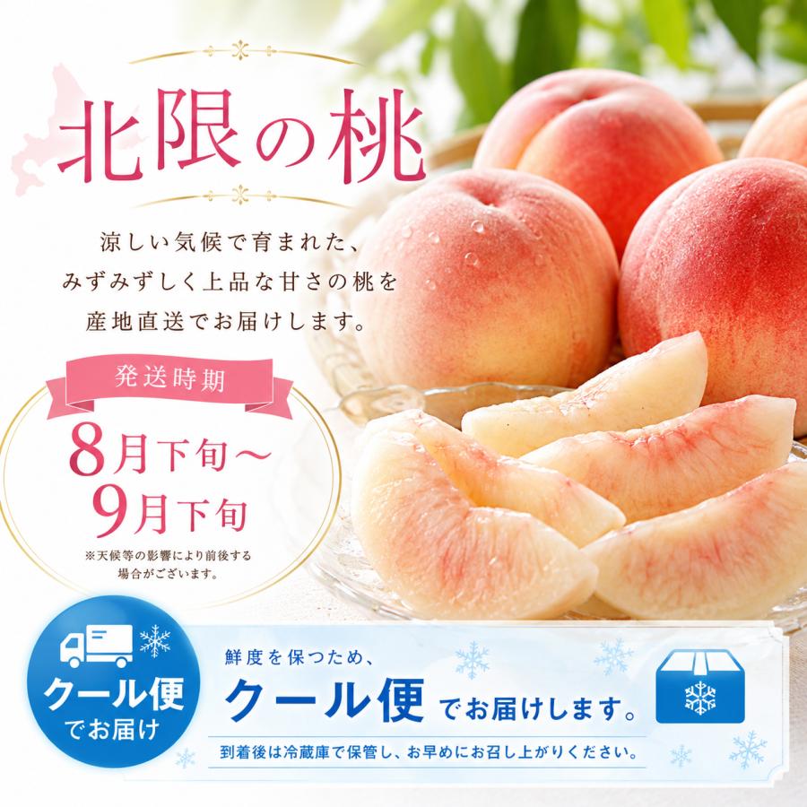 北限の桃 2.5kg 6〜9玉入 秋田県産 JAかづの クール便 白桃 ギフト
