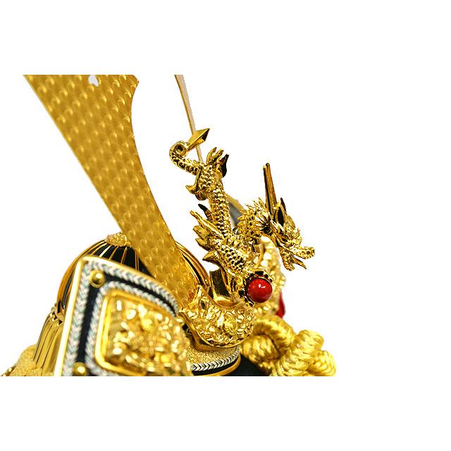 久月 五月人形 ガラスケース飾り 家紋入り 兜 コンパクト 人形屋の桜竹