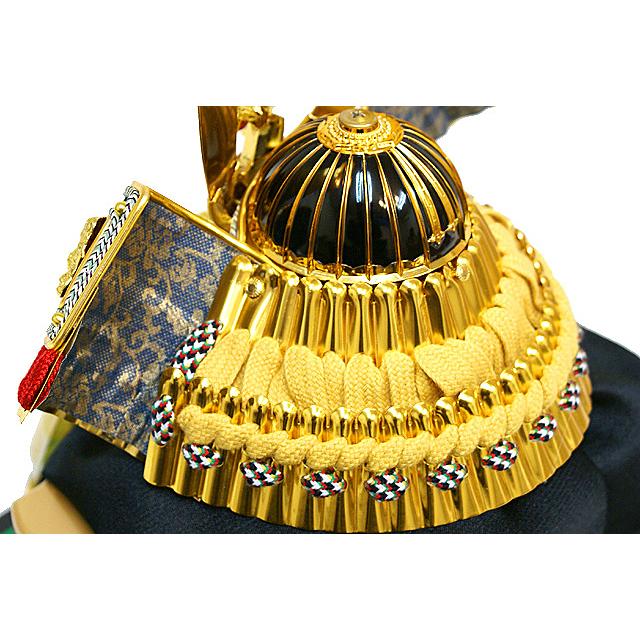 東京久月　五月人形　家紋付き兜飾り　ガラスケース入・コンパクトサイズ 久月 五月人形 ガラスケース飾り 家紋入り 兜 コンパクト 人形屋