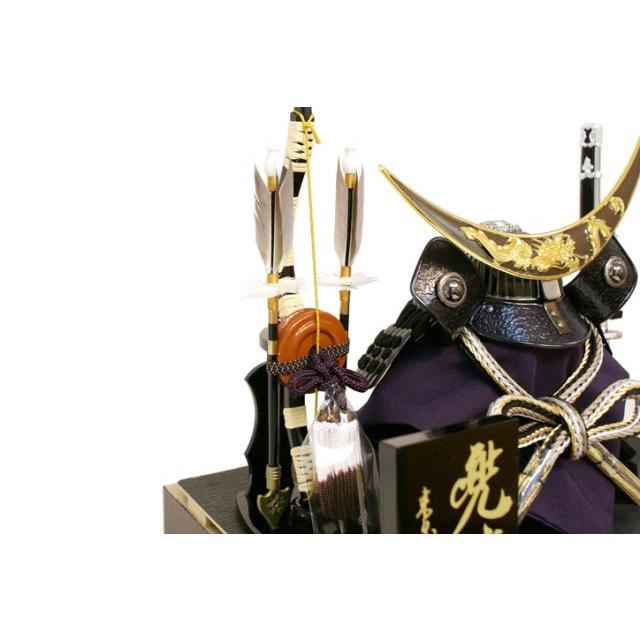 伊達政宗　東京久月　五月人形　家紋付き兜飾り　オルゴール付きガラスケース入 久月 五月人形 家紋 伊達政宗 兜 ガラスケース飾り K51519