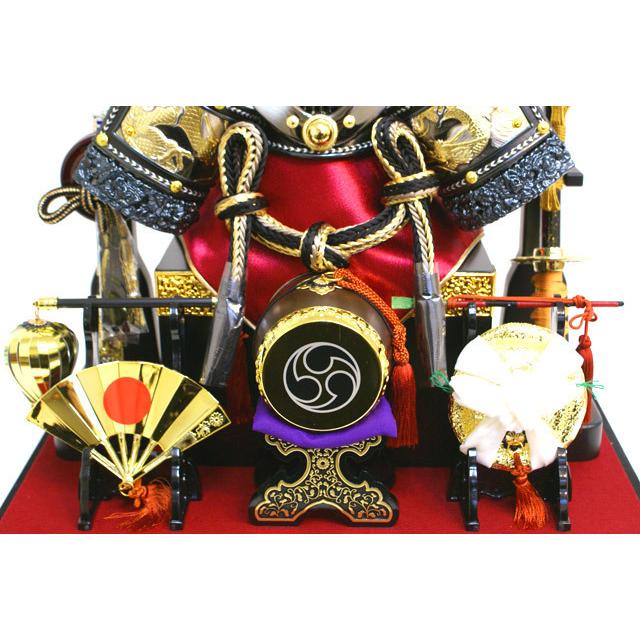 久月 五月人形 久月作 家紋「立体貫前 三品付き 御兜」ガラスケース