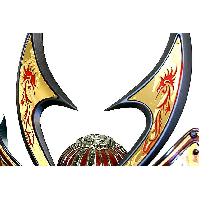 久月 五月人形 家紋 兜 ガラスケース飾り コンパクト おしゃれ