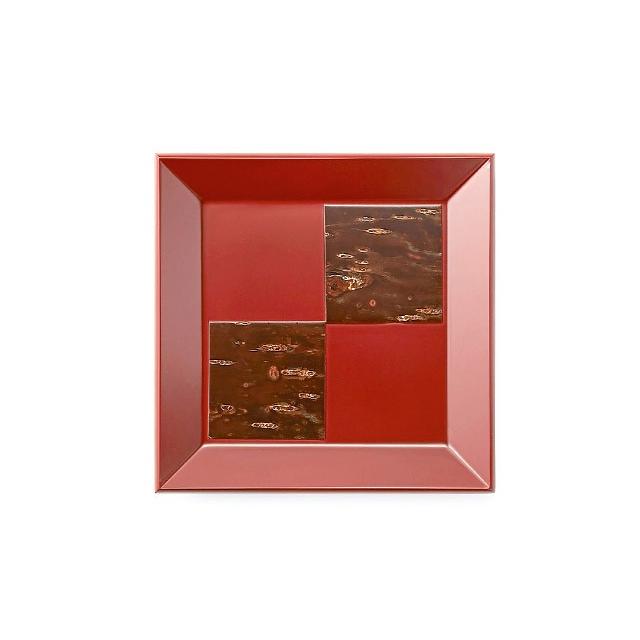 樺細工「紅桜 square」トレイ 秋田 伝統工芸 桜皮細工 : 久月・吉徳 五