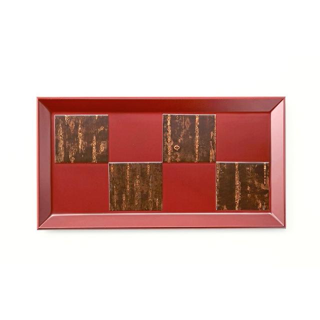樺細工「紅桜 rectangle」トレイ 秋田 伝統工芸 桜皮細工 : 久月・吉徳
