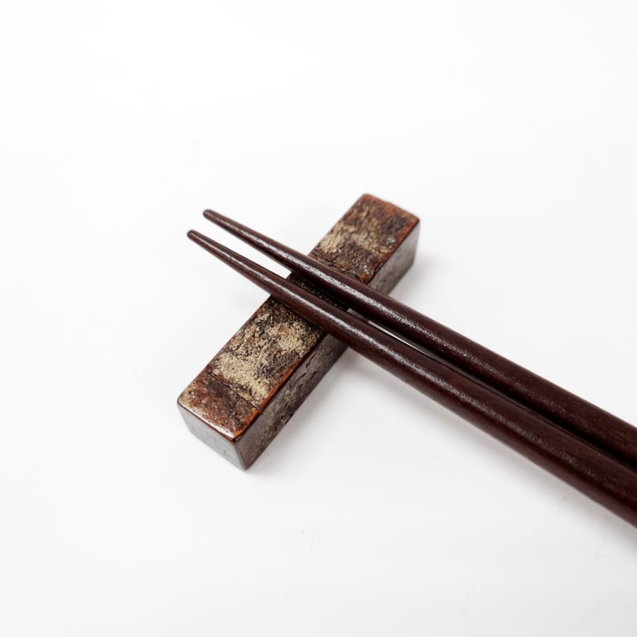 1250 桜皮細工　三味線箸置　5客　伝統工芸品　未使用 樺細工 樹皮グラデーション 箸置き 5セット 秋田伝統工芸（桜皮細工