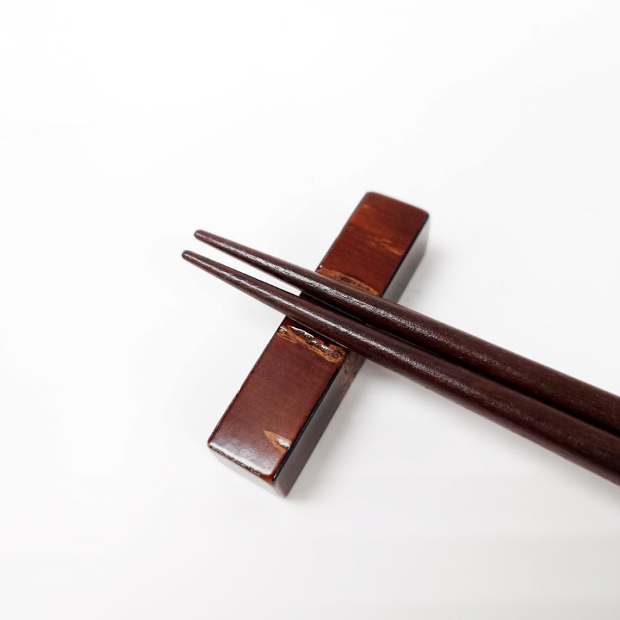 1250 桜皮細工　三味線箸置　5客　伝統工芸品　未使用 樺細工 樹皮グラデーション 箸置き 5セット 秋田伝統工芸（桜皮細工