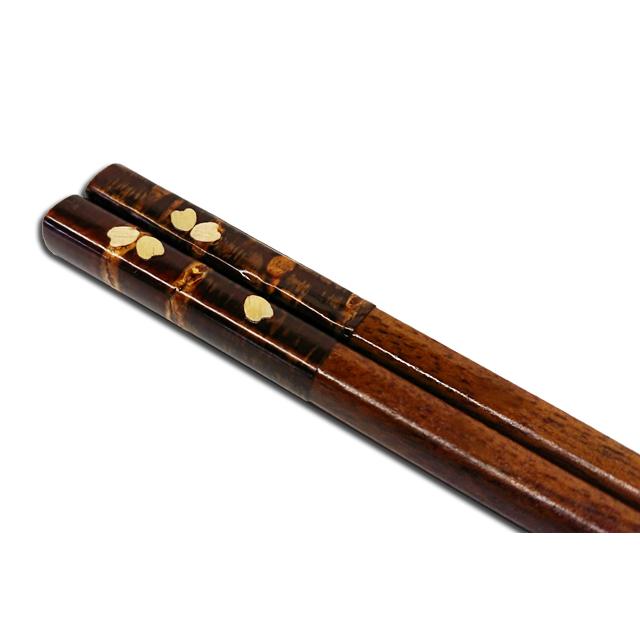 【縁起物】秋田伝統工芸の御箸・北海道産梛の木使用（新品・箱付） 樺細工 箸「IRON TREE・L」鉄木・大 秋田伝統工芸 桜皮細工 : AKITA