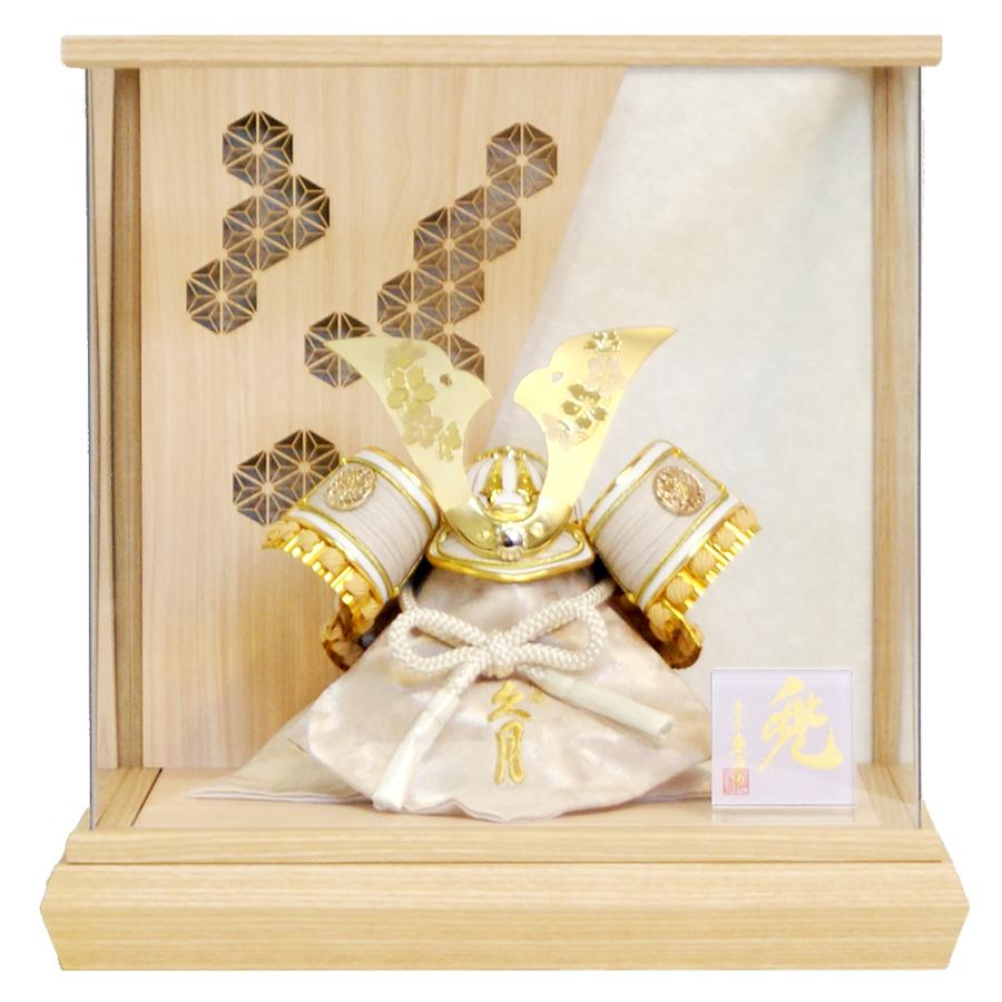 東京久月　五月人形　家紋付き大鎧飾り　オルゴール付き六角アクリルケース入 東京久月 五月人形 家紋付き大鎧飾り オルゴール付き六角アクリル