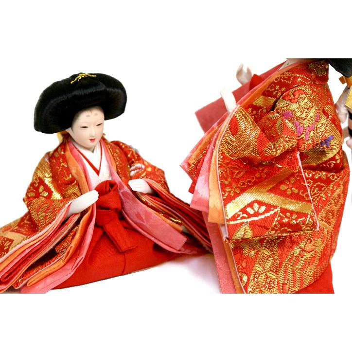 久月 雛人形 収納式三段飾り よろこび雛 S-34311 おしゃれ コンパクト