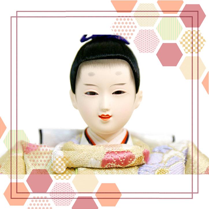 久月 雛人形 収納式三段飾り よろこび雛 S-34311 おしゃれ コンパクト