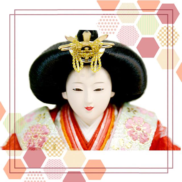 久月　よろこび雛　雛人形　ひな祭り　ひな人形　お雛様　③ 久月 雛人形 コンパクト収納飾り 人気のピンク 可愛い よろこび雛