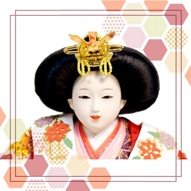 久月 雛人形 収納式三段飾り 幅60cmのコンパクトサイズ ningyoya