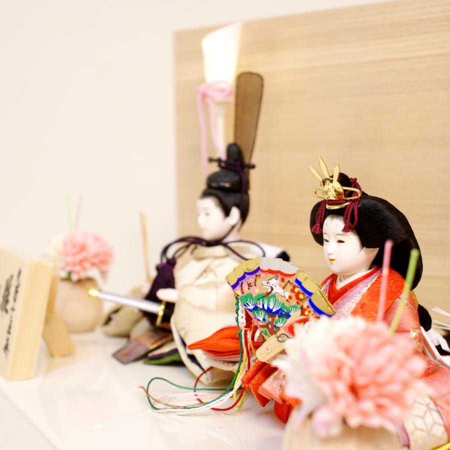 久月 雛人形 コンパクト 収納飾り 幅38cm ひな人形 おしゃれ 可愛い