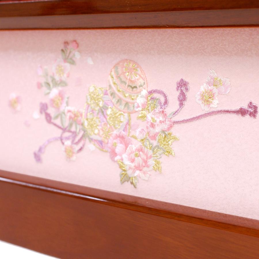 久月 雛人形 収納式三段飾り 幅50cm コンパクトサイズ 木製 S-38331