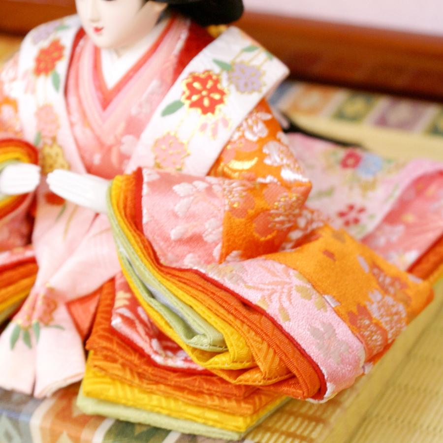 久月 雛人形 収納式三段飾り 幅50cm コンパクトサイズ 木製 S-38331