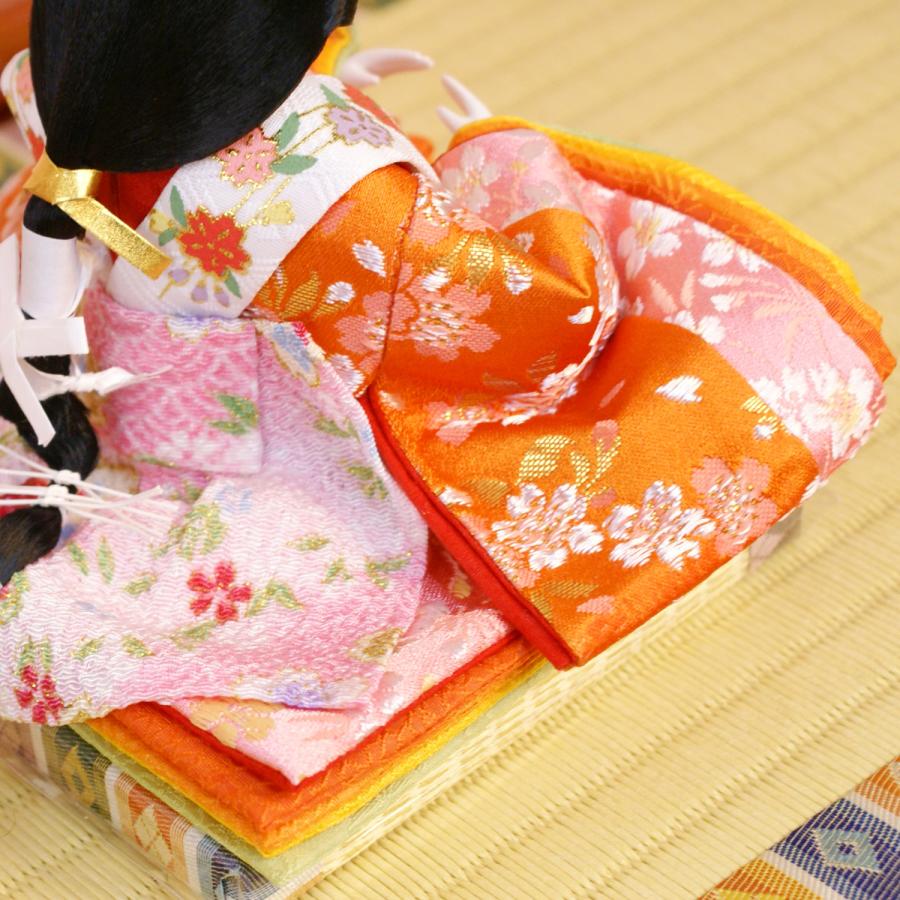 久月 雛人形 収納式三段飾り 幅50cm コンパクトサイズ 木製 S-38331