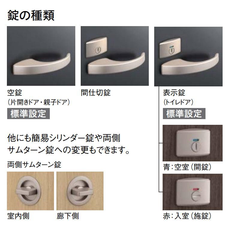 ハピア 片開きドアセット E7デザイン 【2B】 固定枠/見切(ケーシング)枠