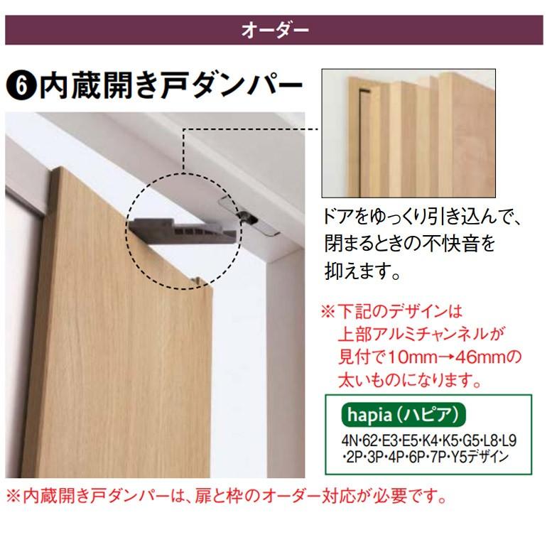 ハピア 片開きドアセット E7デザイン 【2B】 固定枠/見切(ケーシング)枠