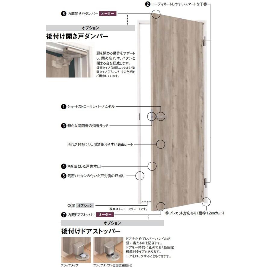 大建工業　ソリッド調　トイレドアセット　見切枠　内装ドア　0Pデザイン　固定枠