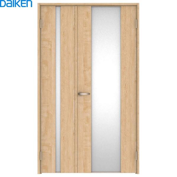 大建工業 ハピア 親子ドアセット 4Pデザイン 内装ドア モダン シンプル框デザイン(縦木目) 採光タイプ DAIKEN